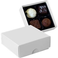 Chocolate box with 4 assorted chocolates and truffles CY0788_002 (White)