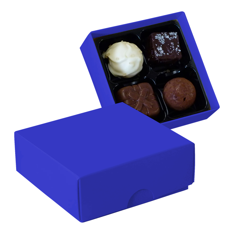 Chocolate box with 4 assorted chocolates and truffles CY0788_005 (Blue)
