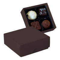 Chocolate box with 4 assorted chocolates and truffles CY0788_011 (Brown)