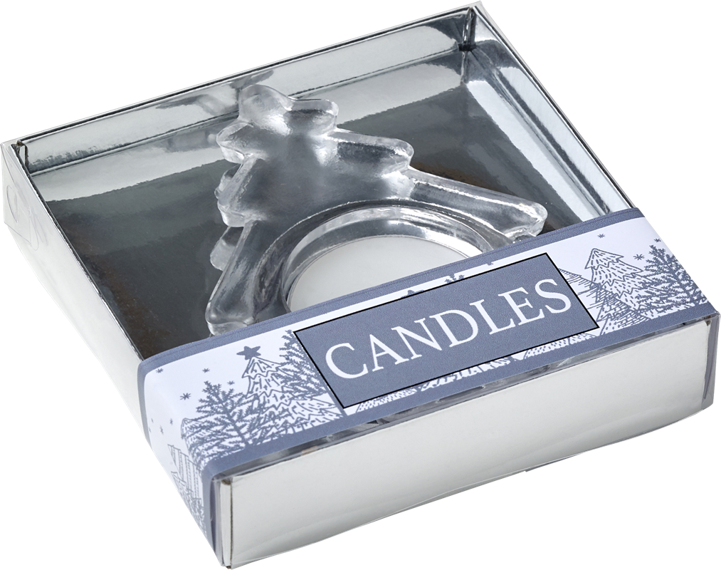 Christmas tree candle holder 4896_032 (Silver)