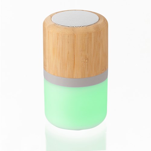 Plastic and bamboo wireless speaker