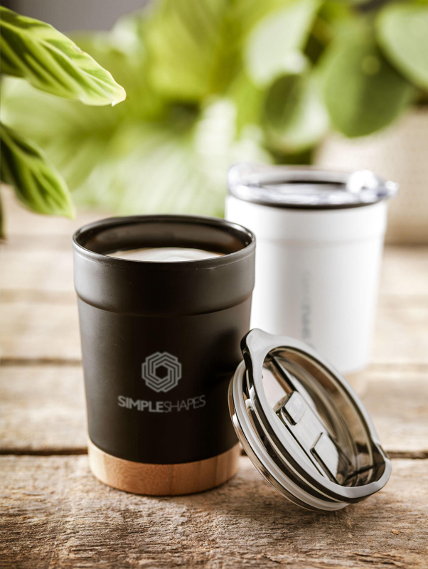 Bamboo recycled double walled cup (350ml) 264568_001 (Black)