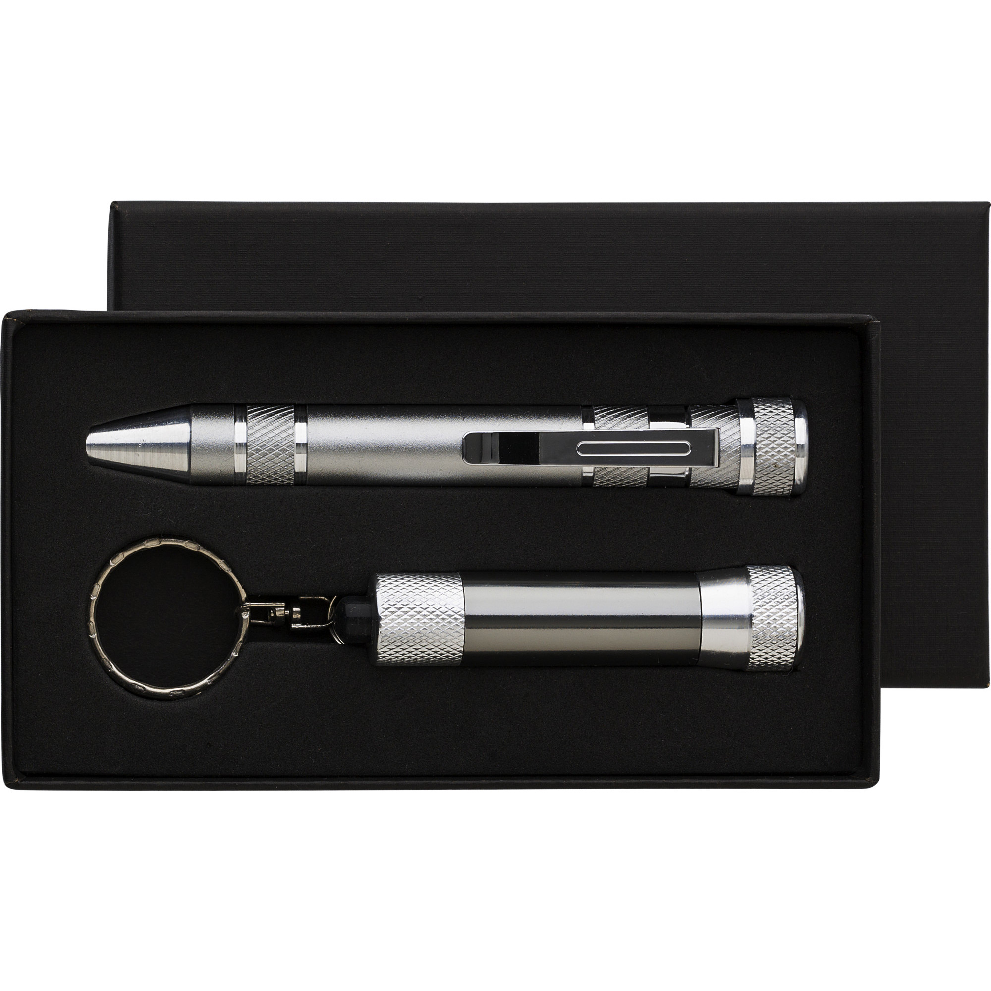 Pen shaped screwdriver set and torch