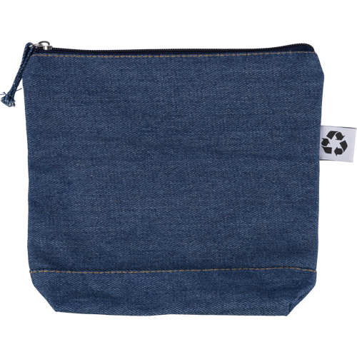 Recycled denim cosmetic bag