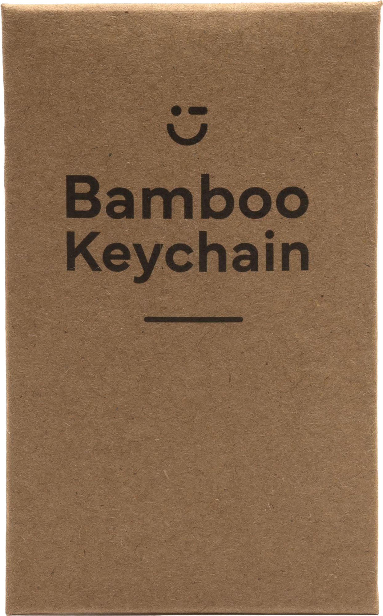 Picture of Round bamboo and metal keyring