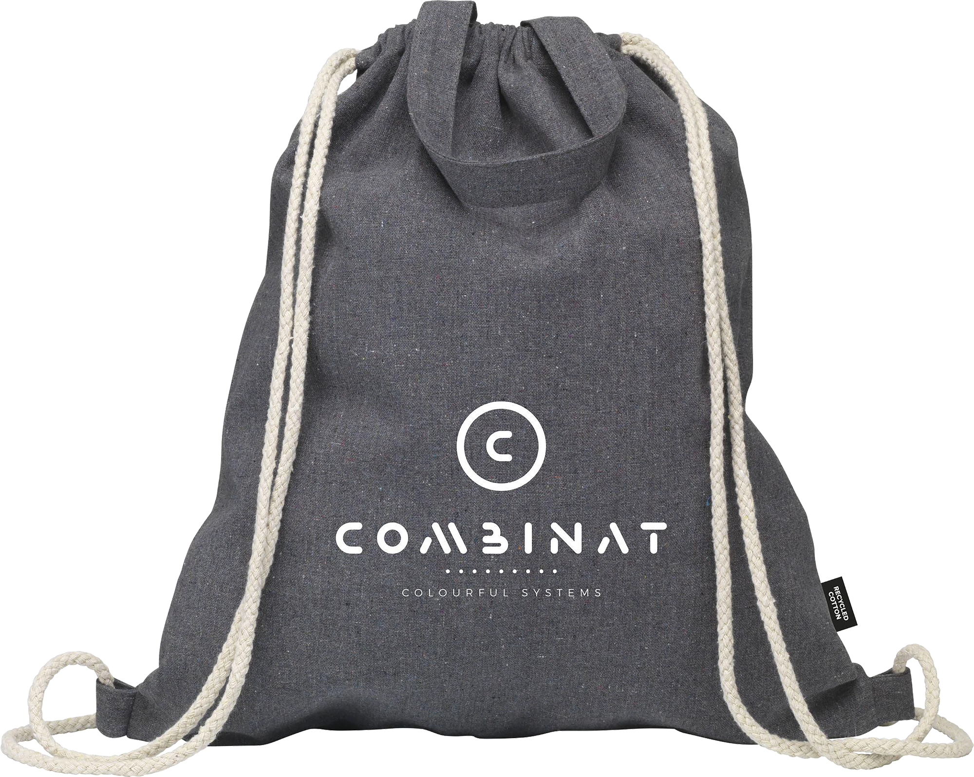 Picture of Recycled cotton drawstring bag (180gsm/5.3oz)