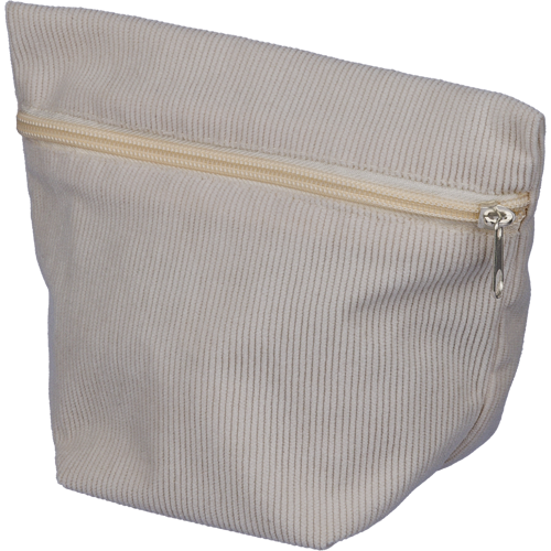 Corduroy cosmetic pouch