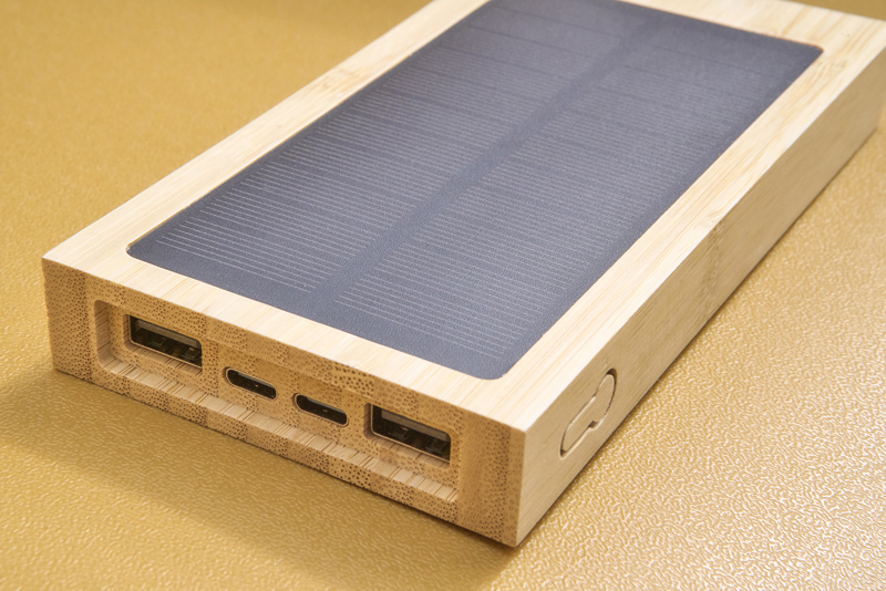 Bamboo solar power bank (10000 mAh) 1266572_011 (Brown)