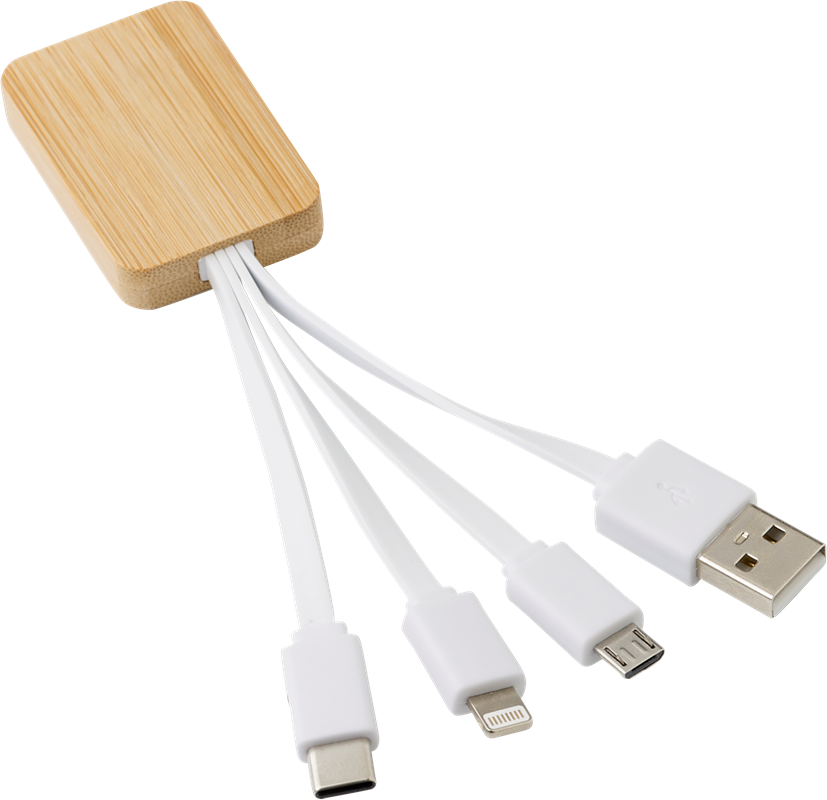 Bamboo charging cable 710986_002 (White)