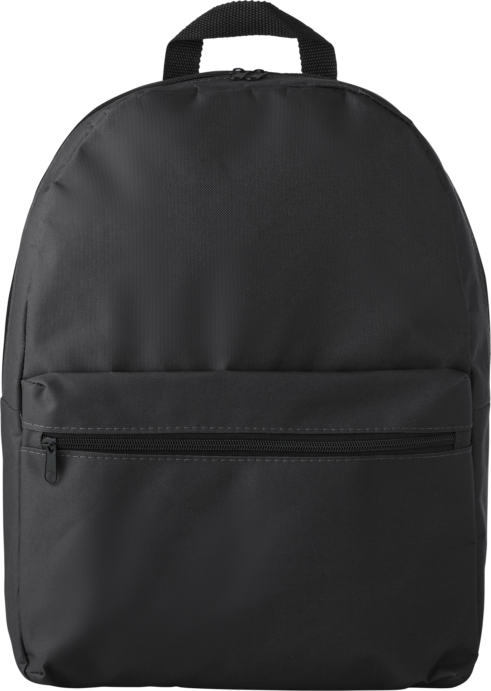 Black polyester outlet backpack