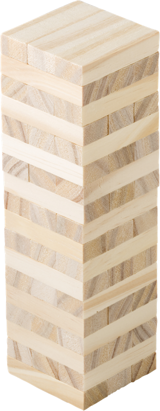 Wooden block tower game 736672_011 (Brown)