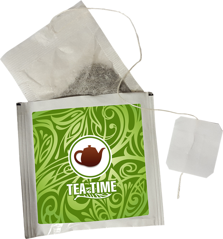 Tea bag (full colour labels) C-0423_002 (White)