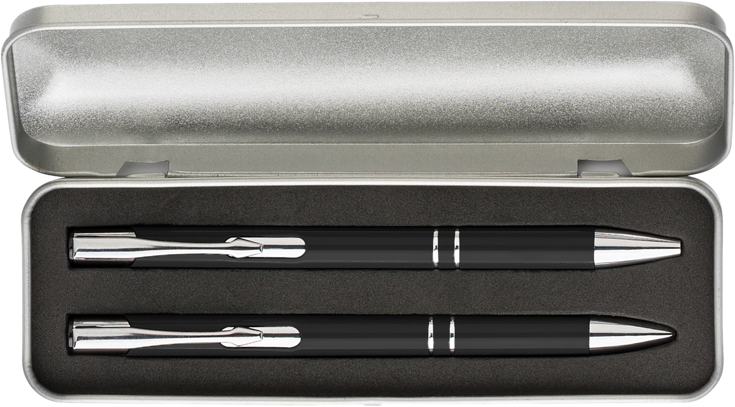 Aluminium writing set 9032_001 (Black)