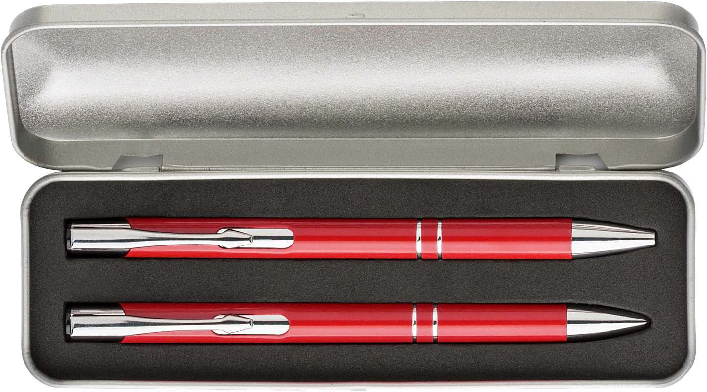 Aluminium writing set 9032_008 (Red)