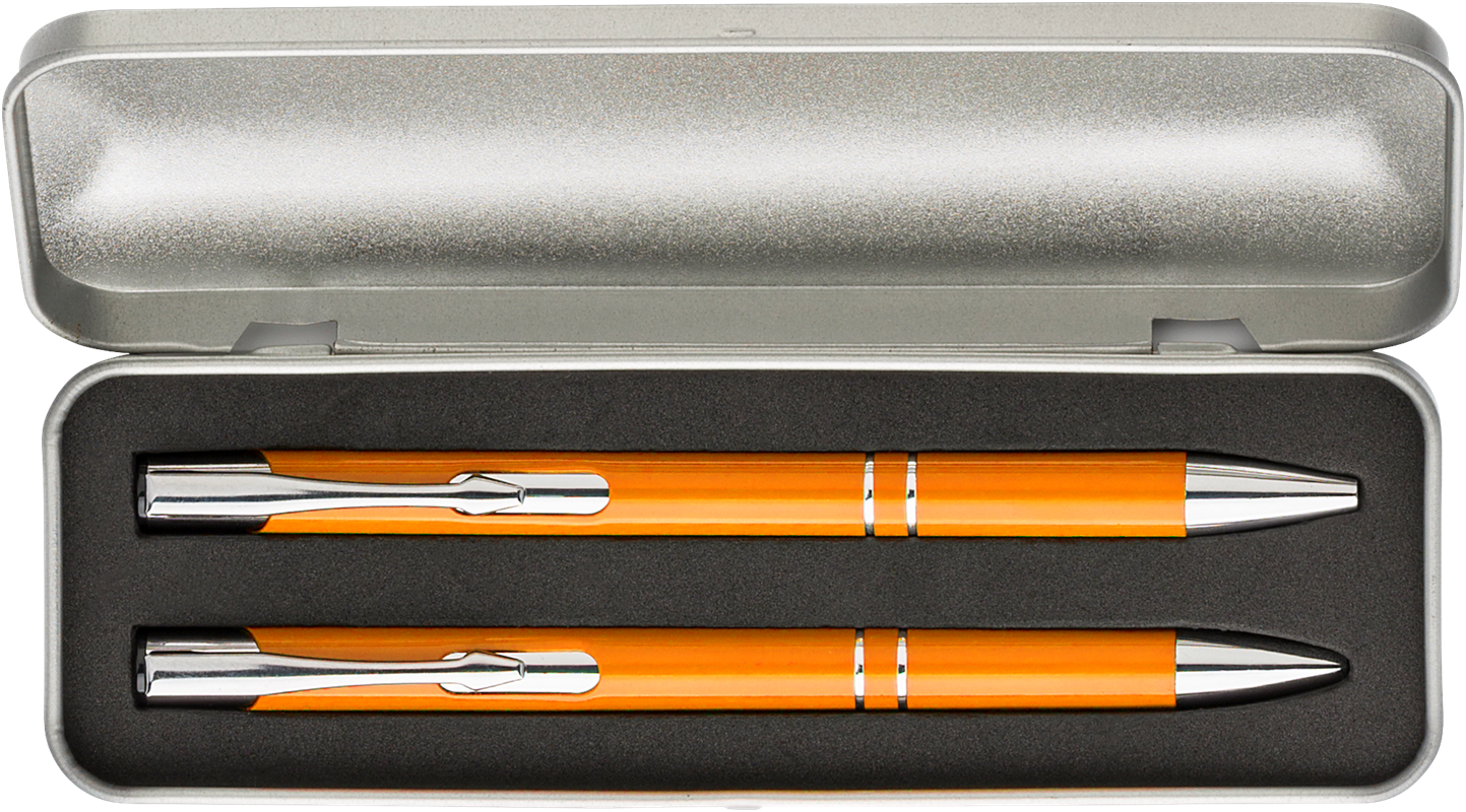 Aluminium writing set 9032_007 (Orange)