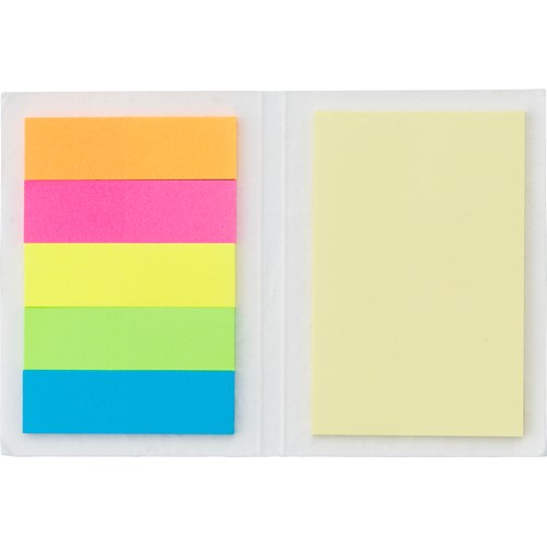 Seed paper cover with sticky notes