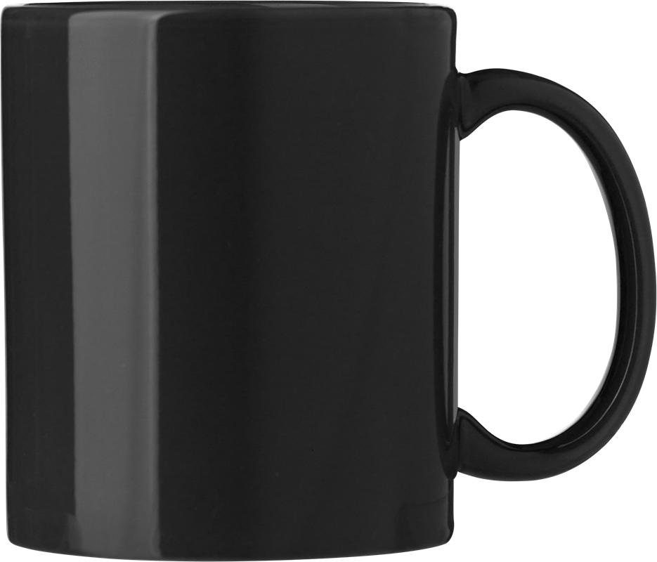 Coloured ceramic mug (300ml) 864650_001 (Black)