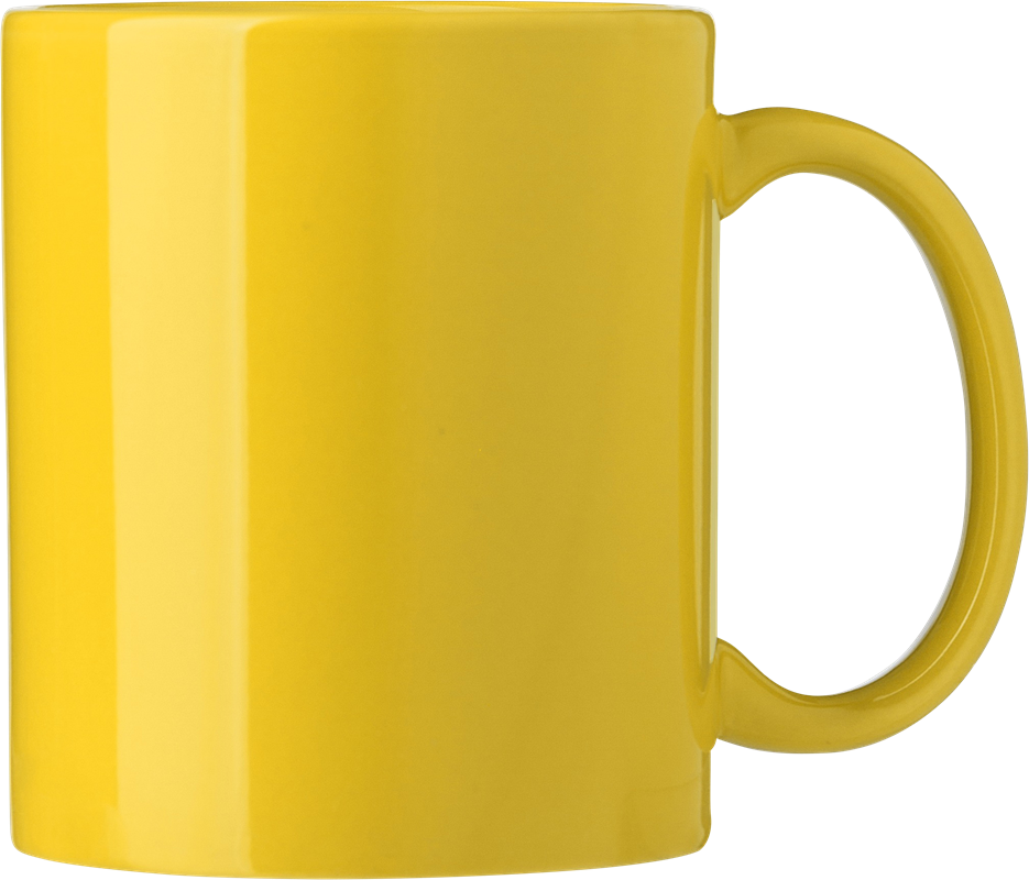 Coloured ceramic mug (300ml) 864650_006 (Yellow)