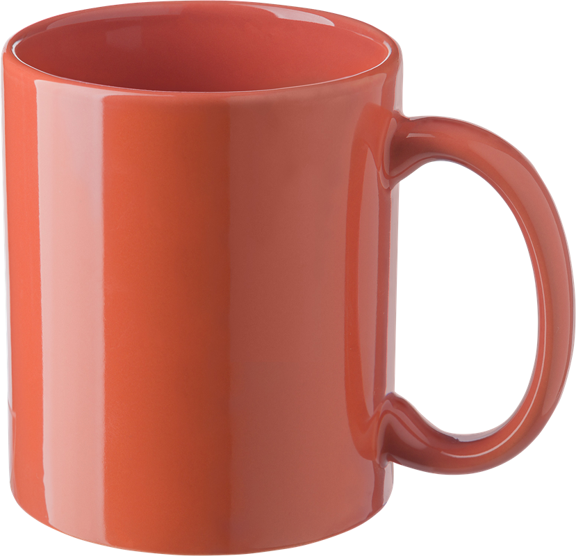 Coloured ceramic mug (300ml) 864650_007 (Orange)