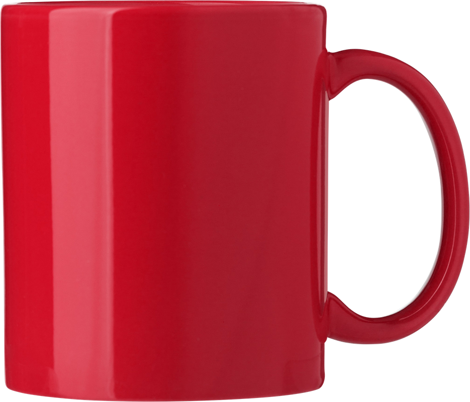 Coloured ceramic mug (300ml) 864650_008 (Red)