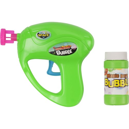 Bubble gun with fluid
