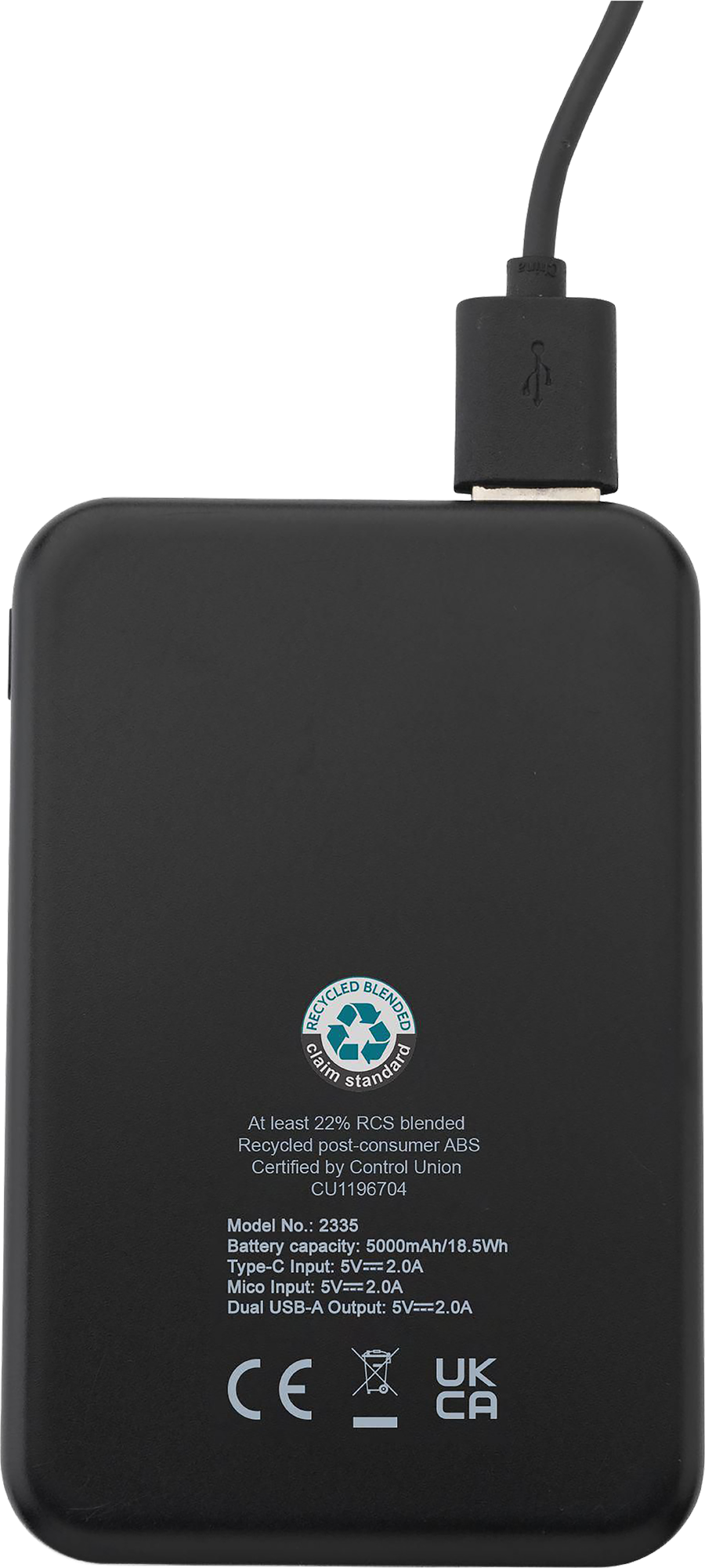 Picture of Recycled plastic power bank (5,000mAh)