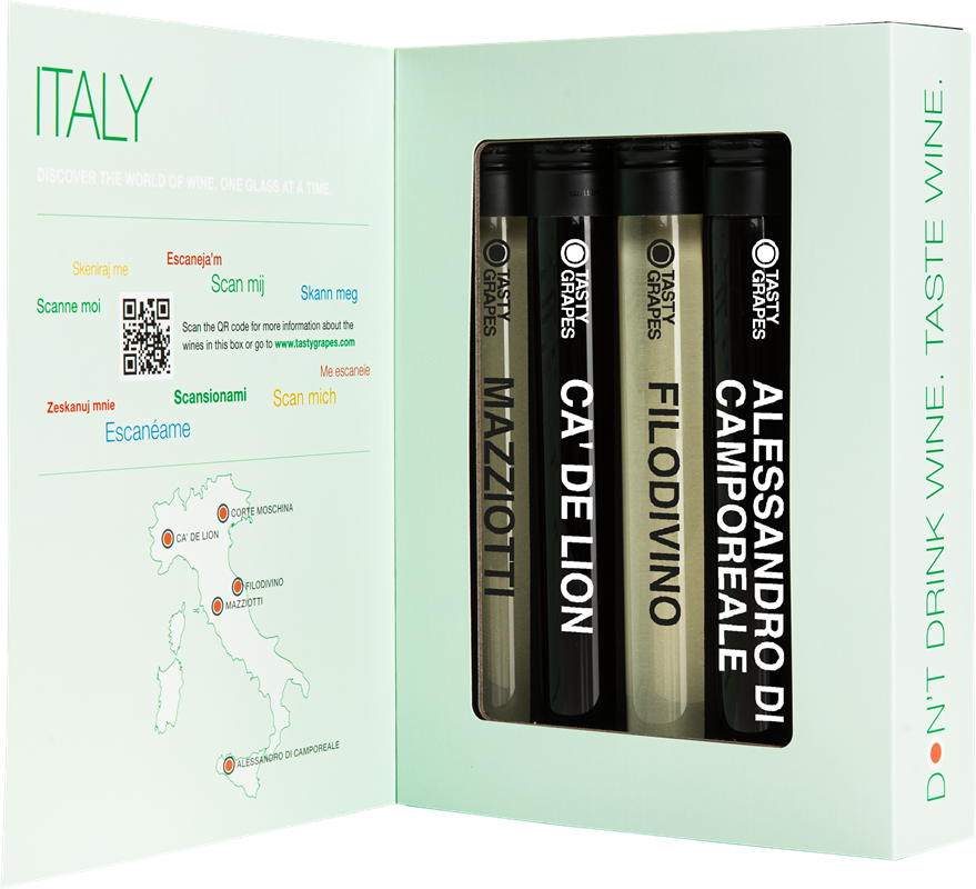 Wine Tasting - Italian (5pc Glass Tube Giftbox) T0606_
