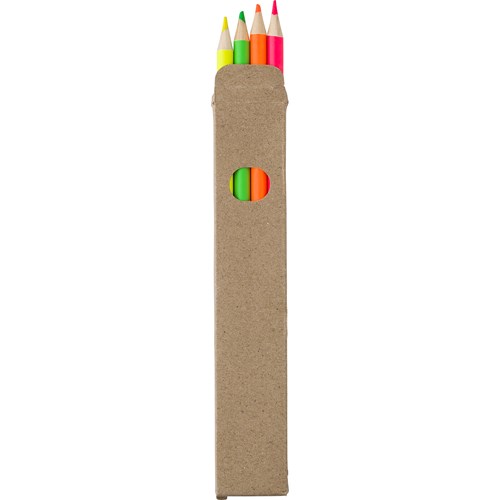 Coloured highlighter pencil set (4pc)