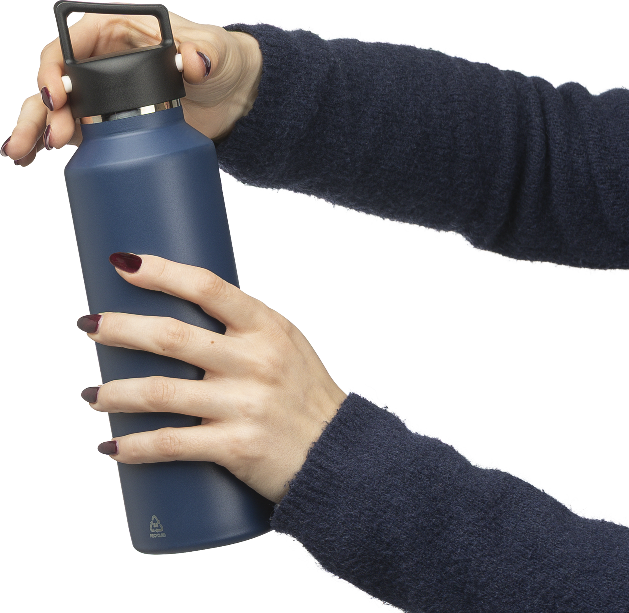 Picture of Recycled stainless steel double walled bottle (600ml)