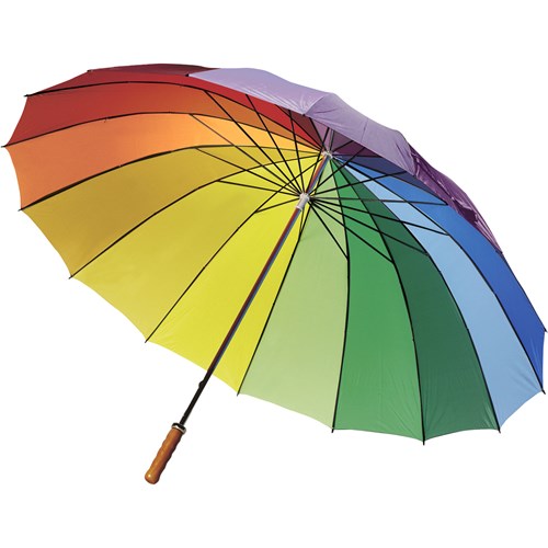 Rainbow polyester umbrella