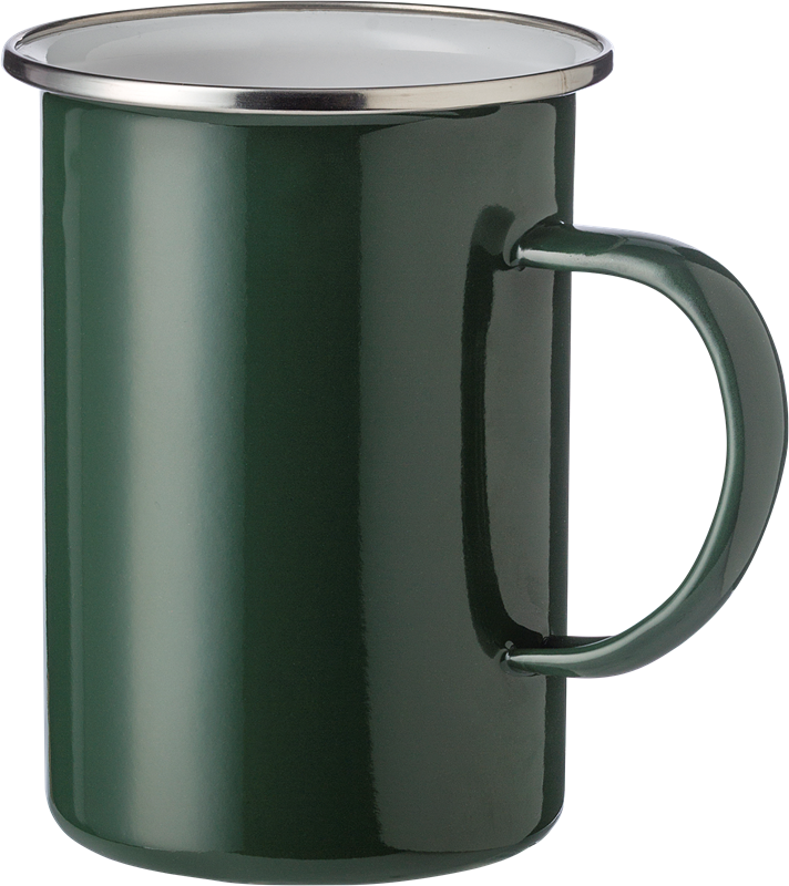 Enamelled steel mug (550ml) 1014857_004 (Green)