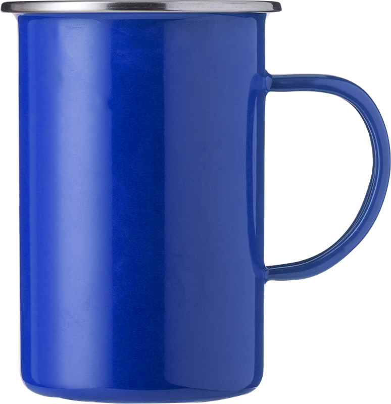 Enamelled steel mug (550ml) 1014857_005 (Blue)