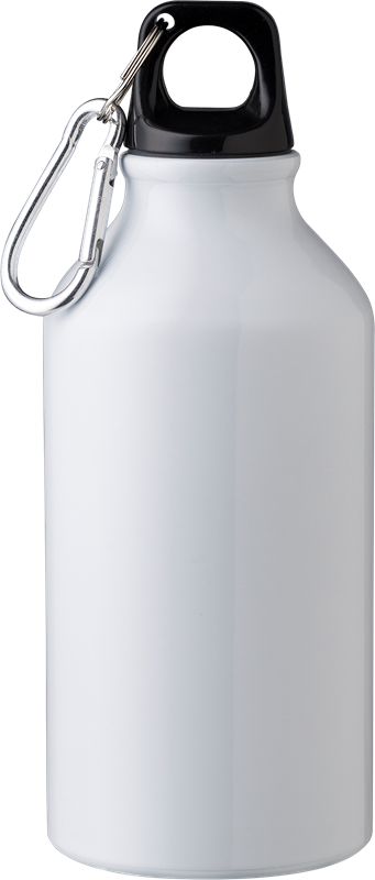 Recycled aluminium bottle (400ml) Single walled 1015120_002 (White)