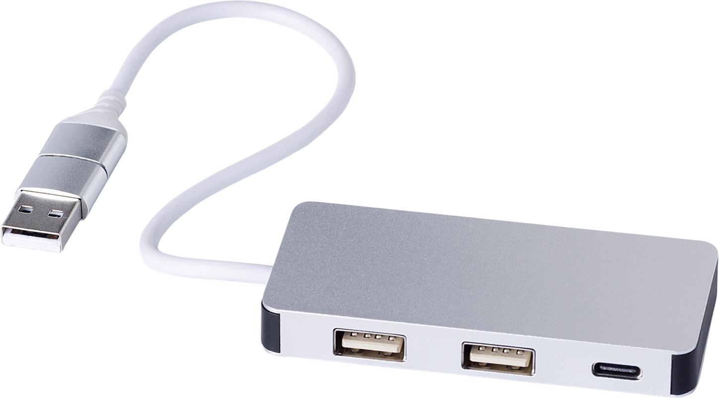 Recycled Aluminium USB Hub 1015140_032 (Silver)