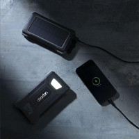 Recycled ABS solar power bank (10,000mAh) 262360_001 (Black)