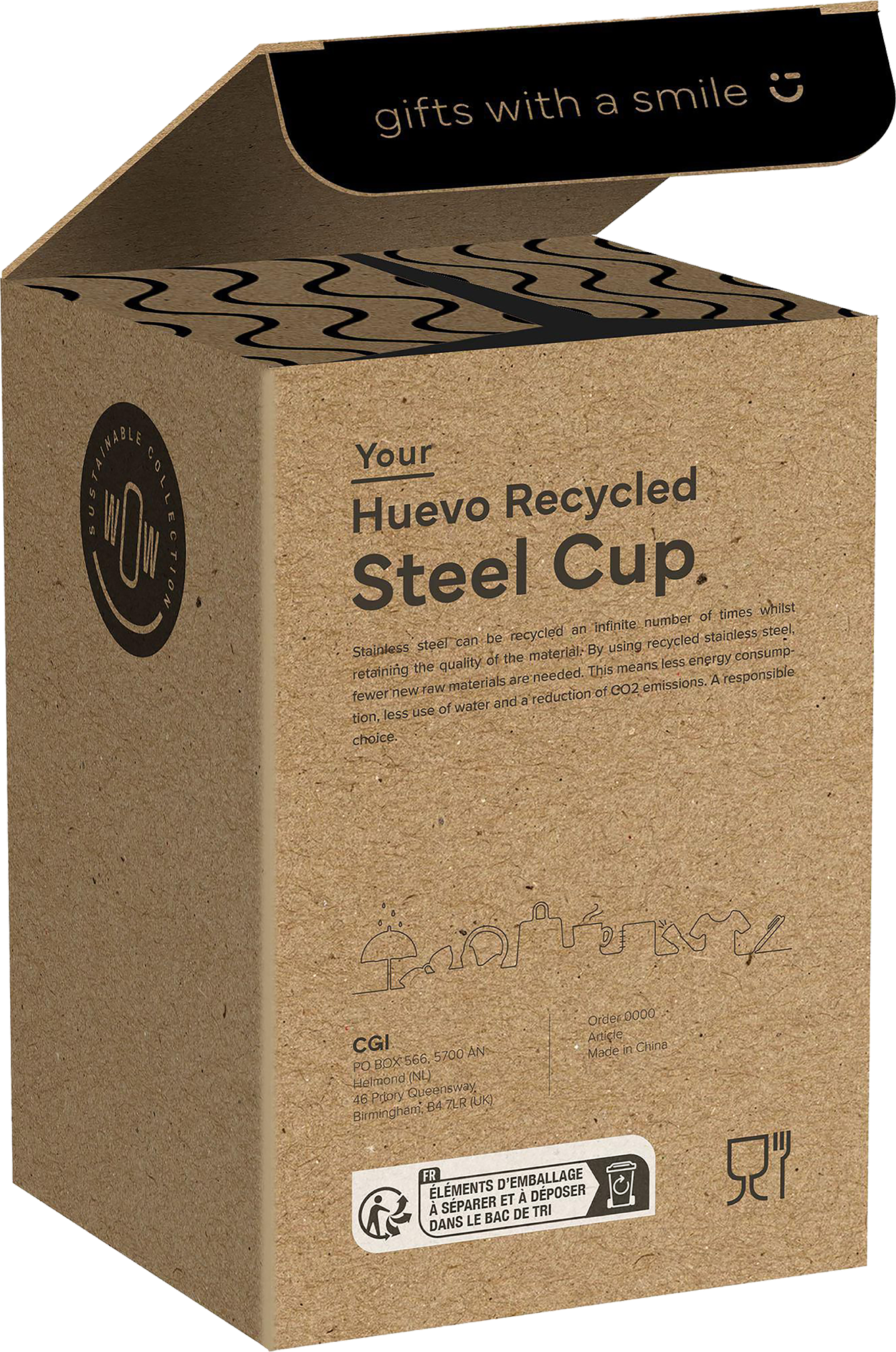 Picture of Recycled steel double walled mug (350ml)
