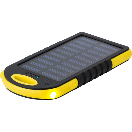 Rubberised solar power bank (4000 mAh)