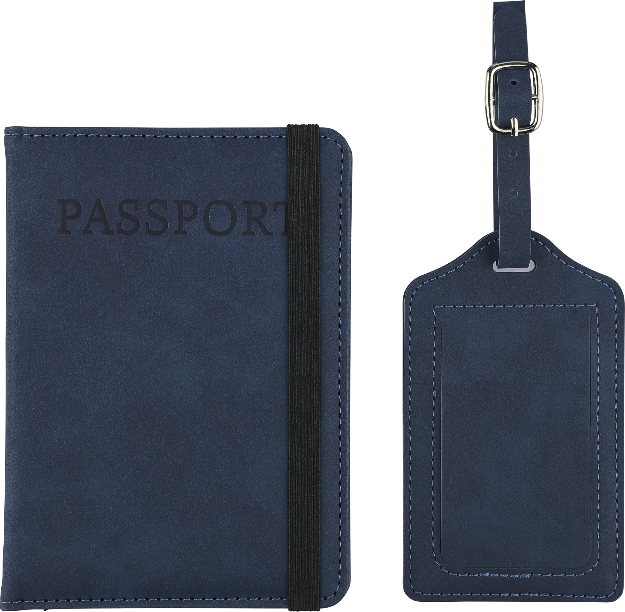Picture of Recycled PU passport holder and luggage tag