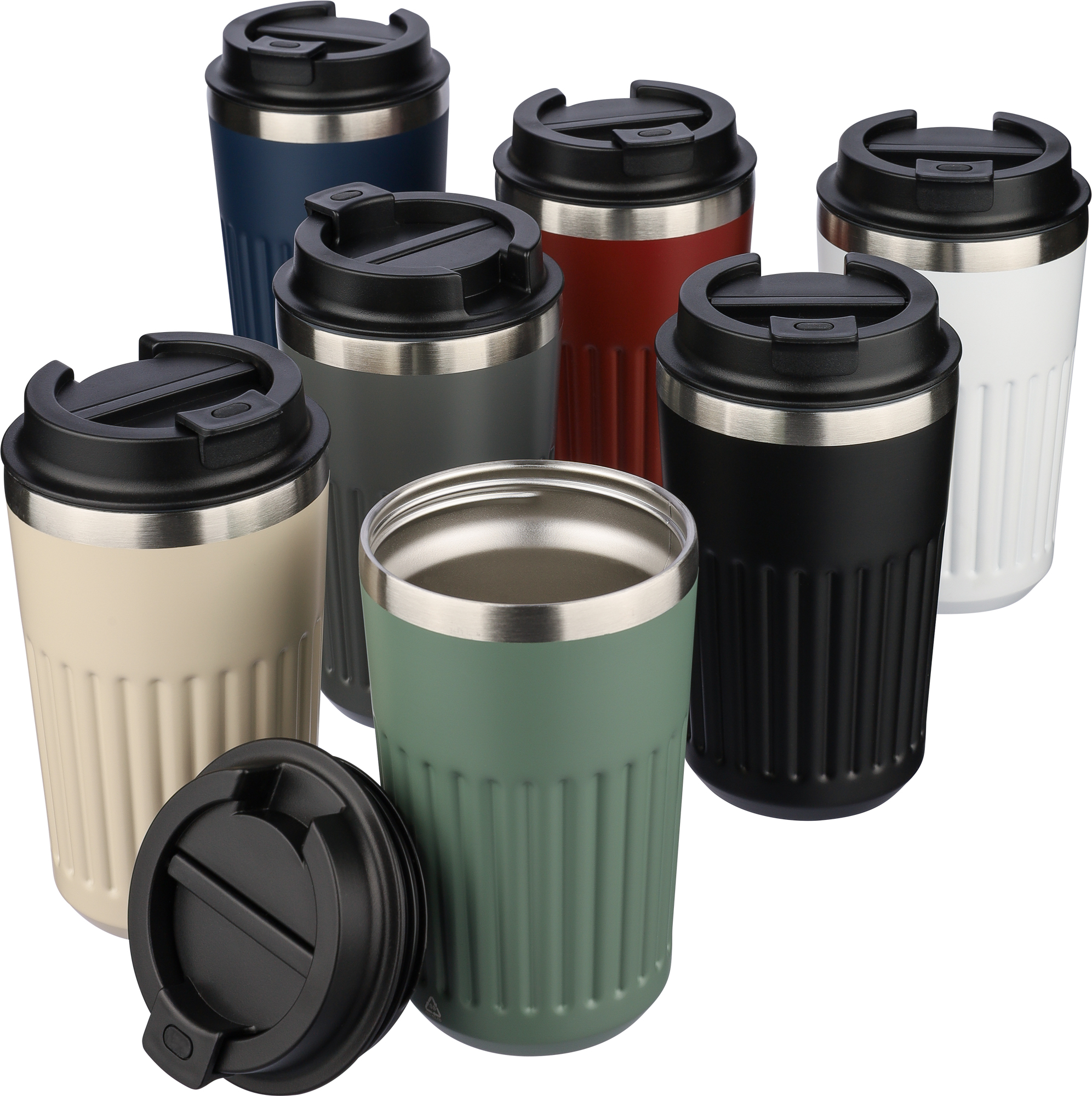 Recycled steel travel mug (400ml)
