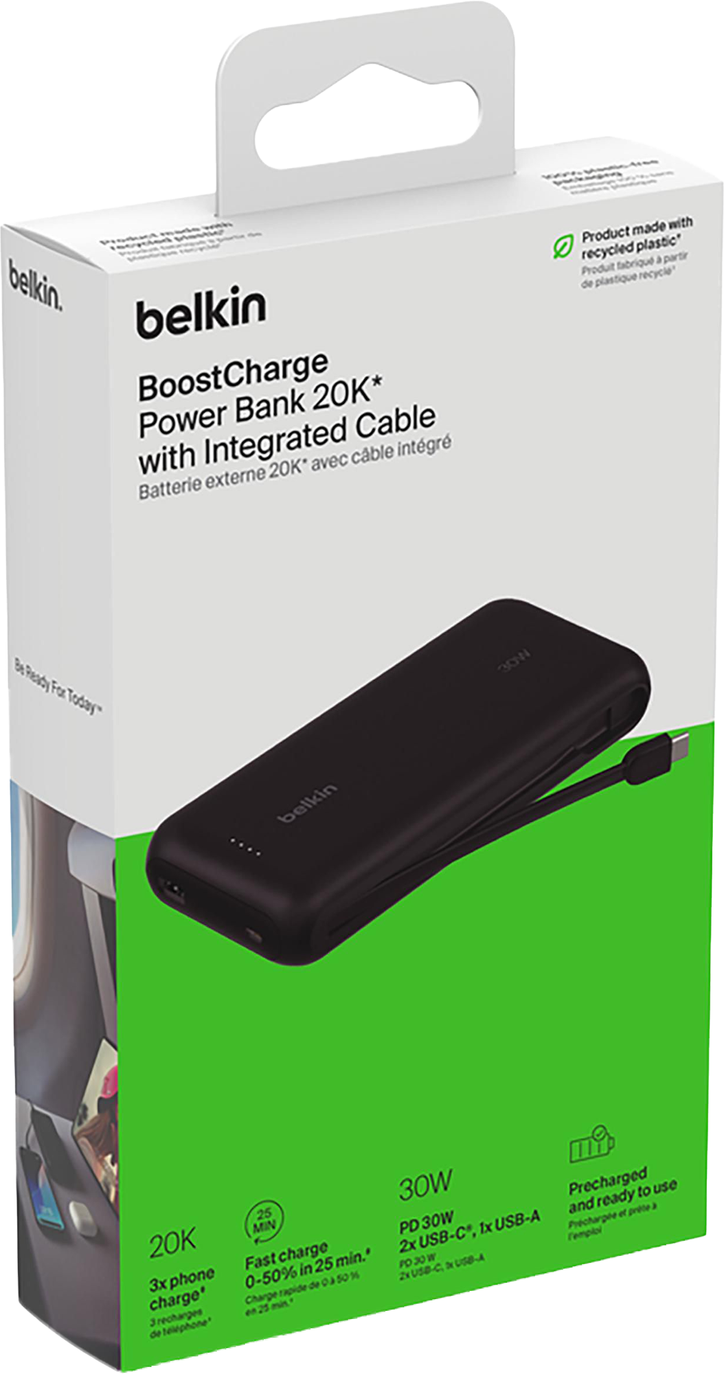 Picture of Belkin power bank with integrated cable (20,000mah)