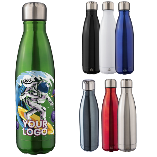 Recycled stainless steel double walled bottle (500ml)