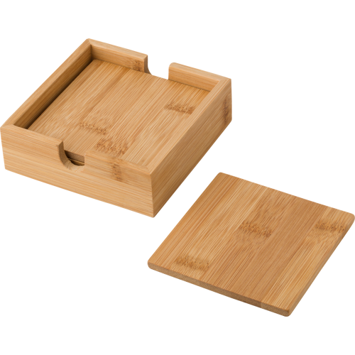 Bamboo coaster set (4pc)