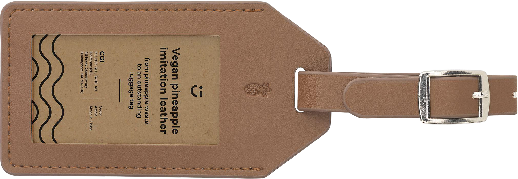 Picture of Vegan pineapple luggage tag