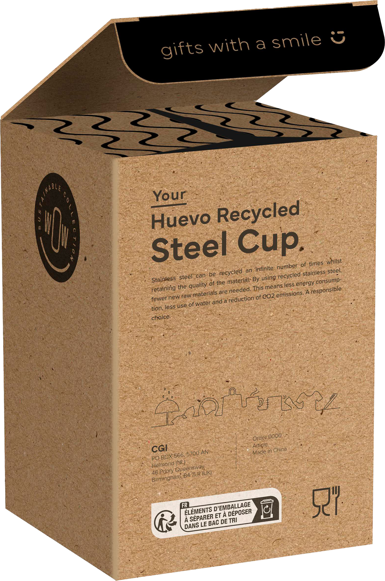 Picture of Recycled steel double walled mug (350ml)