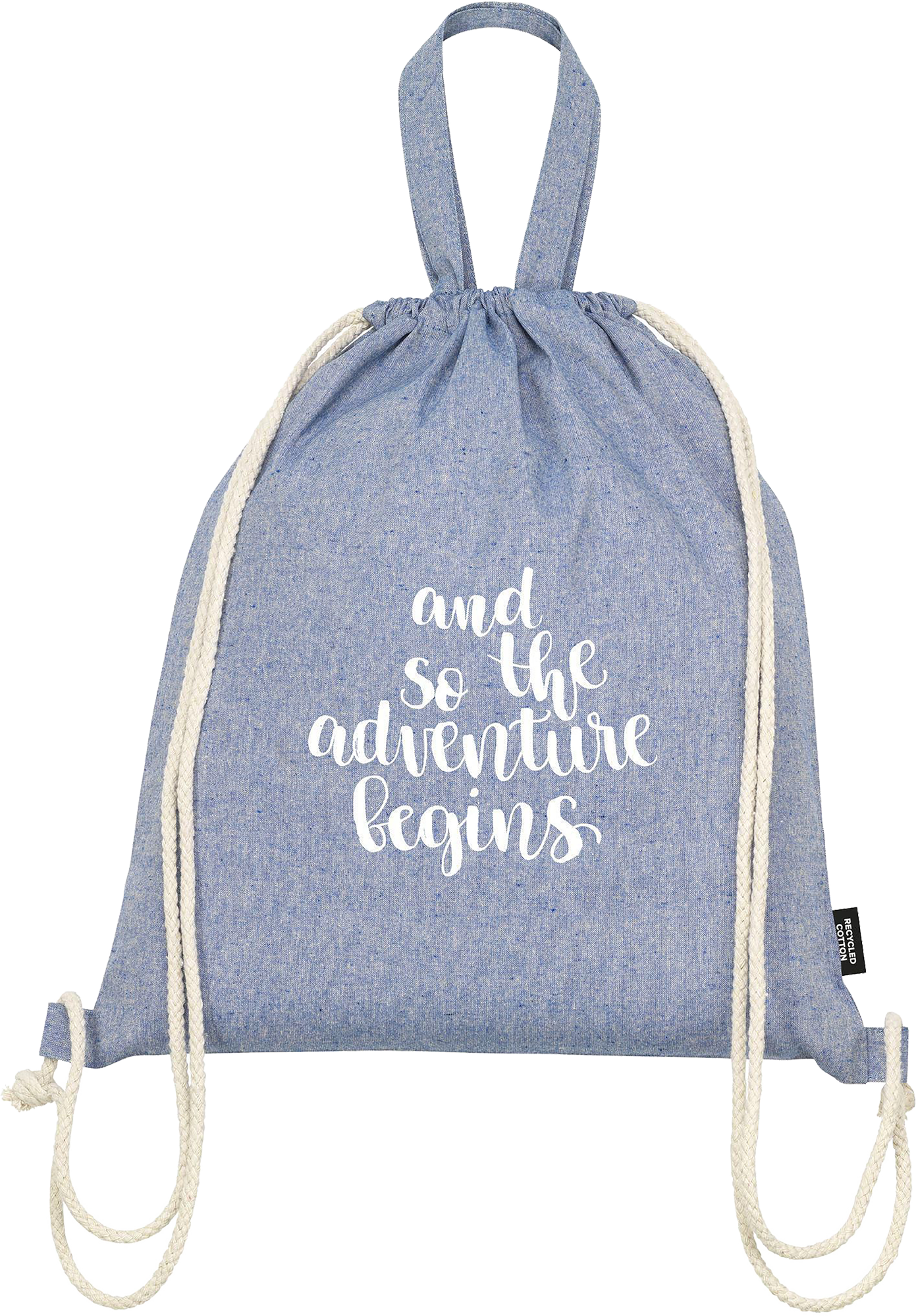 Picture of Recycled cotton drawstring bag (180gsm/5.3oz)