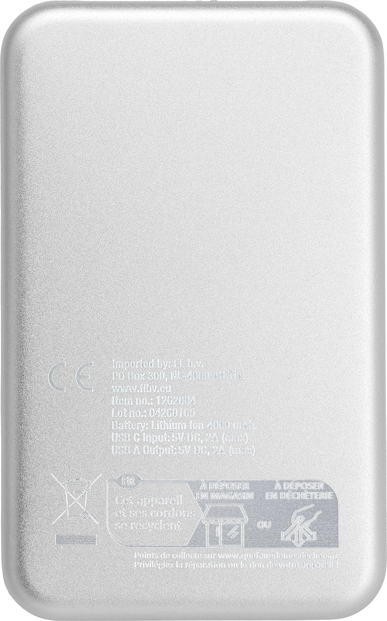 Picture of Aluminium solar power bank (4000 mAh)