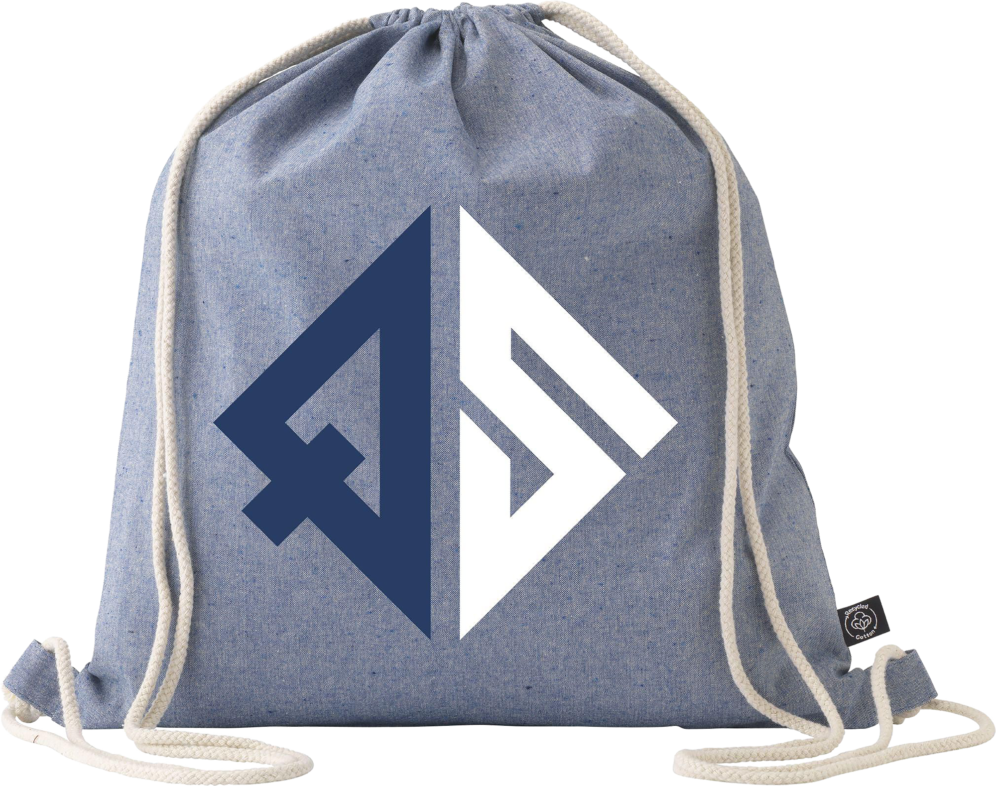 Picture of Recycled cotton drawstring bag (180 gsm/5.3oz) 