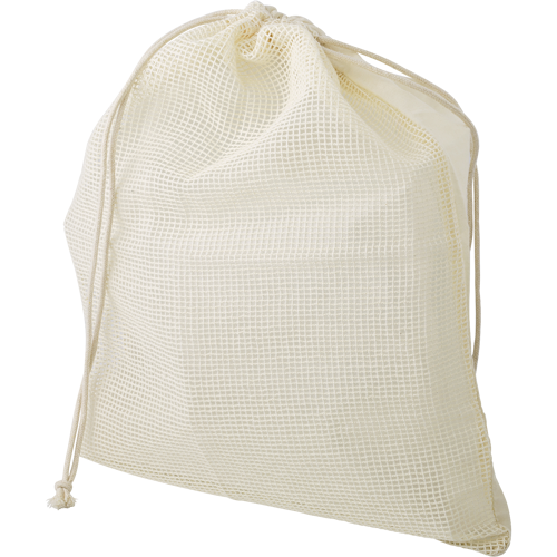 Organic cotton drawstring mesh bag