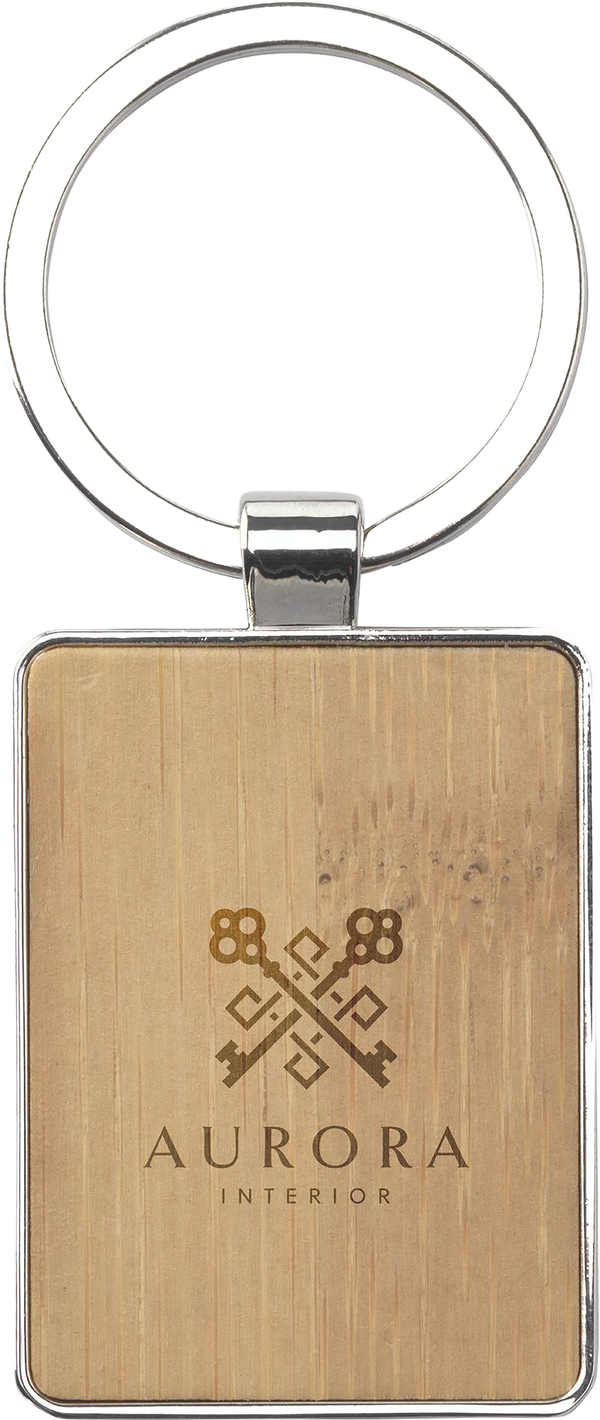 Picture of Bamboo rectangle keyring