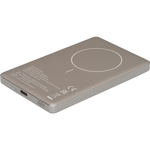 Wireless recycled aluminium power bank (5,000mAh)